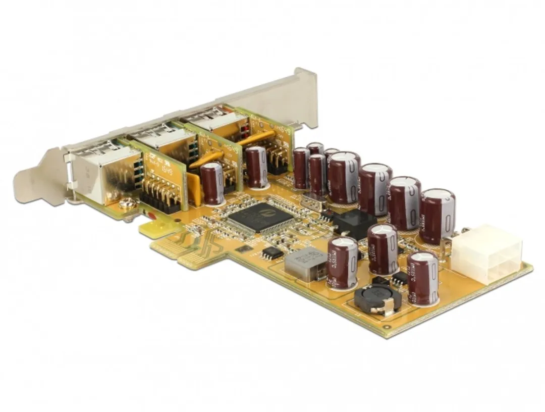 Delock PoweredUSB PCIe Kaart - 1x 24V + 2x 12V - Zwart