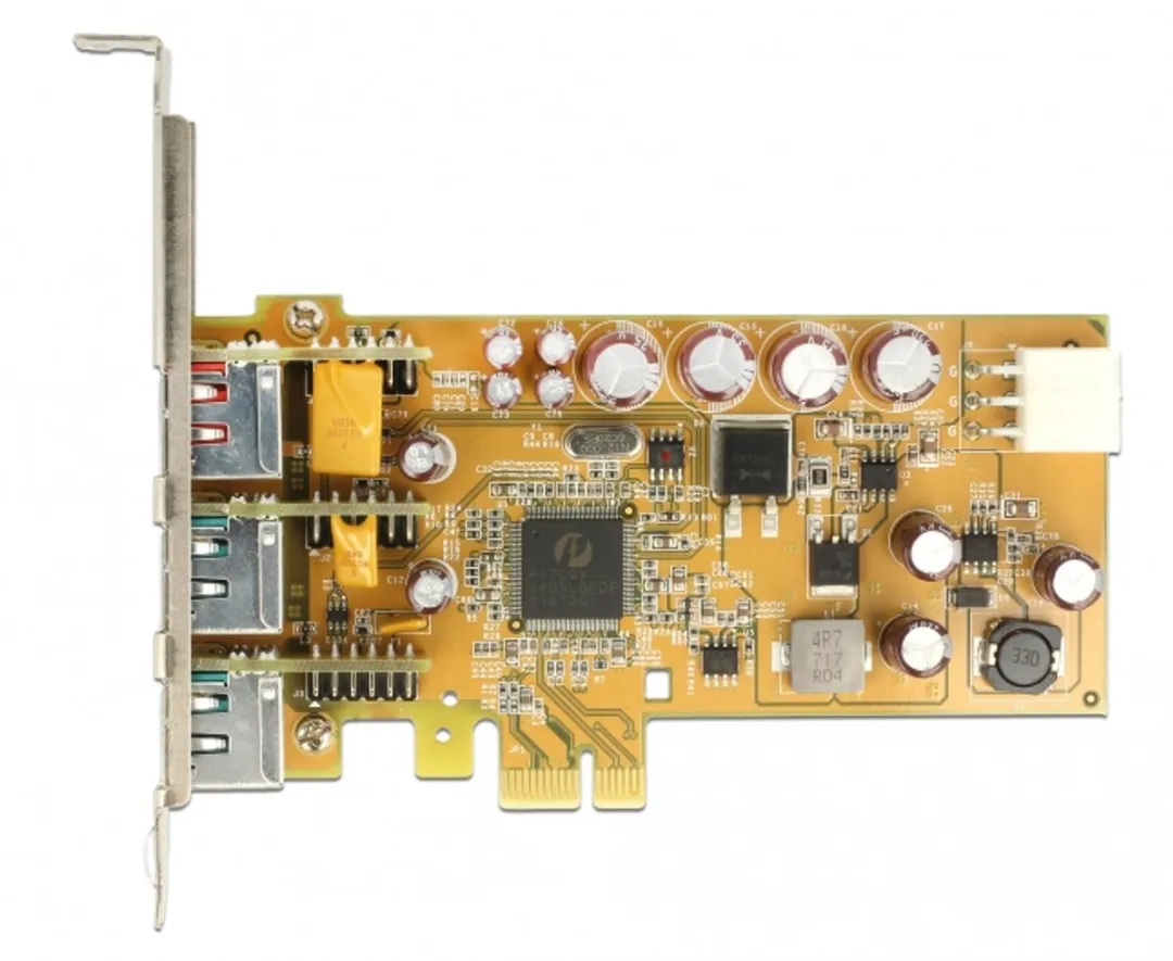 Delock PoweredUSB PCIe Kaart - 1x 24V + 2x 12V - Zwart
