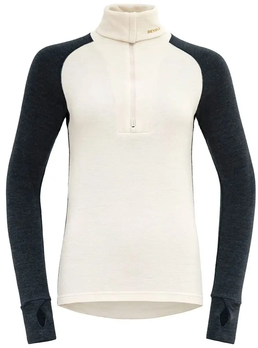 Devold Of Norway Expedition Merino Silk Half Rits Lange Mouw T-shirt Wit M Vrouw