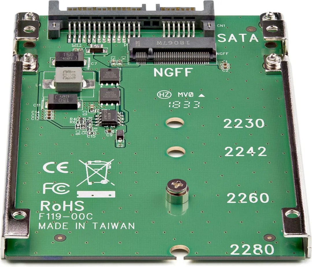 Startech SAT32M225 M.2 SSD naar 2,5 inch SATA-adapter - Groen