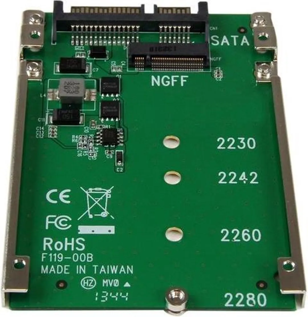 Startech SAT32M225 M.2 SSD naar 2,5 inch SATA-adapter - Groen