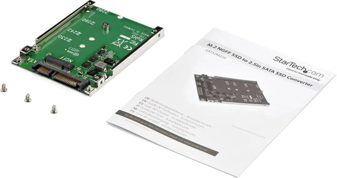 Startech SAT32M225 M.2 SSD naar 2,5 inch SATA-adapter