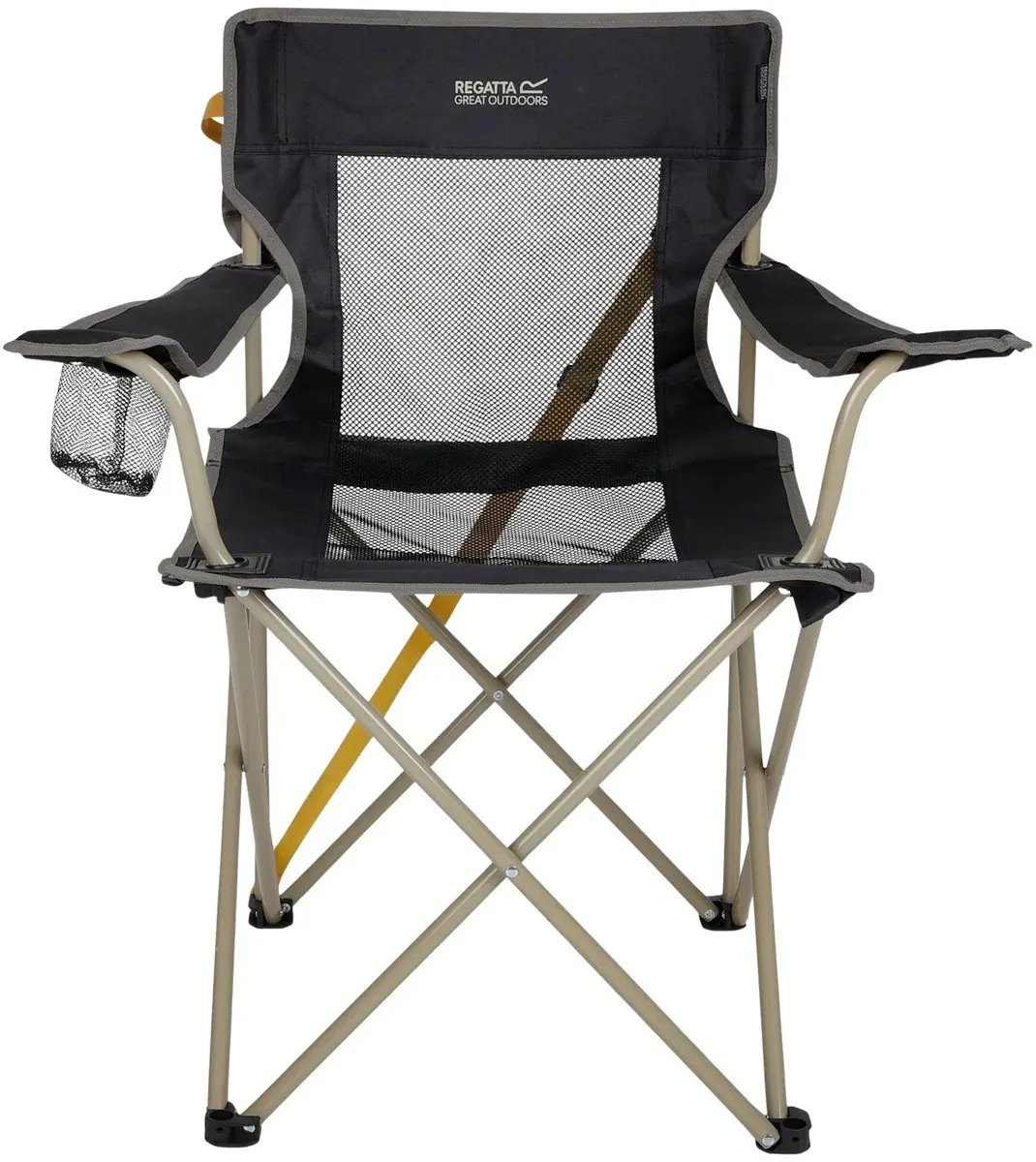 Regatta Isla Streamair Vouwstoel - 90 kg - Zwart/Grijs - afbeelding 5 van 6