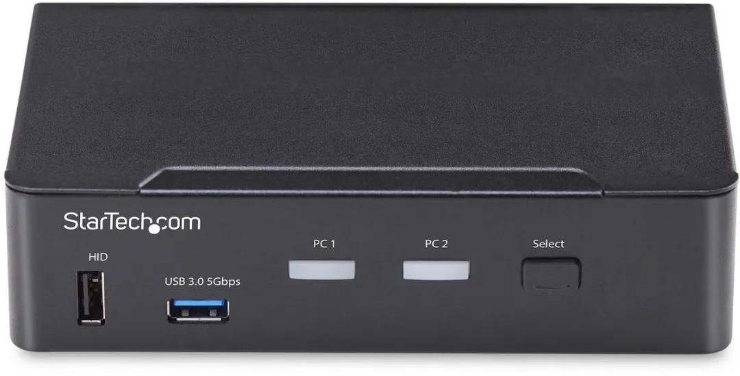 Startech P2AD122-KVM-SWITCH KVM Switch - 2x DisplayPort 4K60Hz - USB 3.0 Hub - Zwart - afbeelding 6 van 6