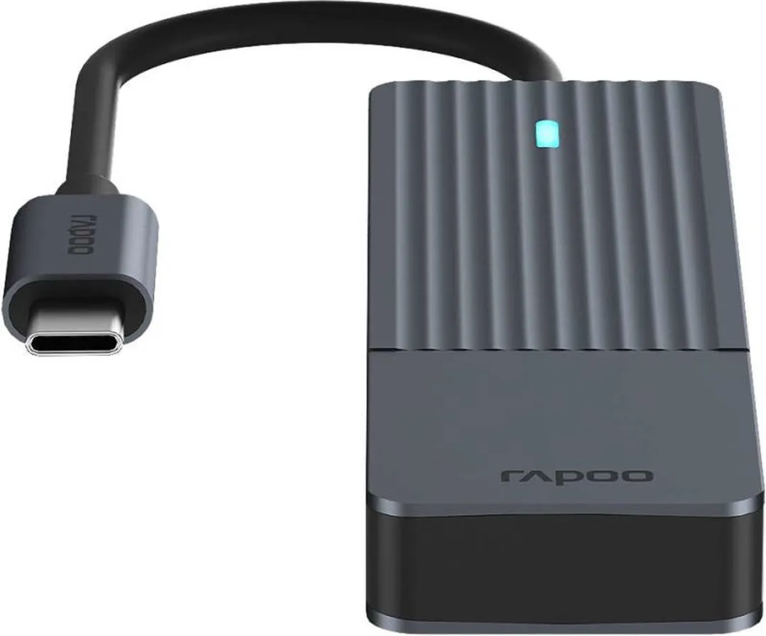 Rapoo UCH-4001 USB-C Hub 4x USB-A - Donker Grijs