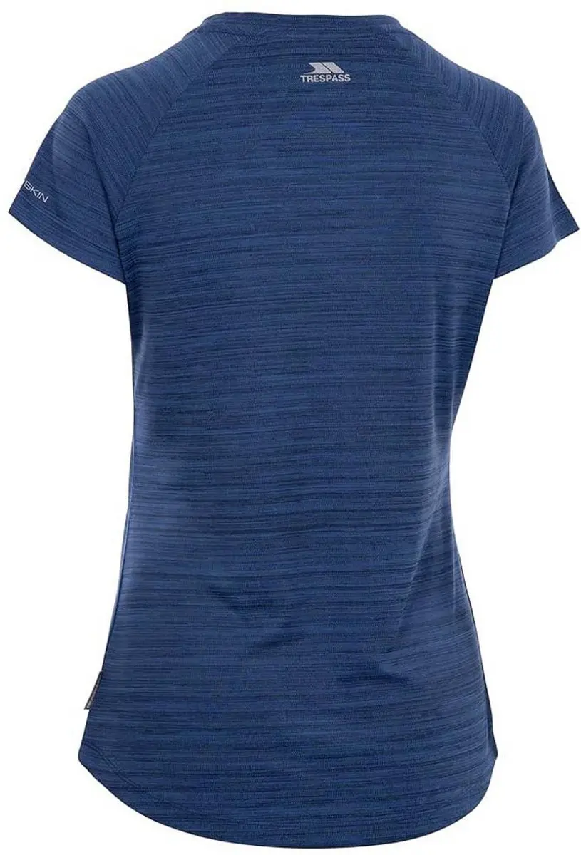 Trespass Vickland Dames T-shirt - Navy Marl - XXL - afbeelding 2 van 6