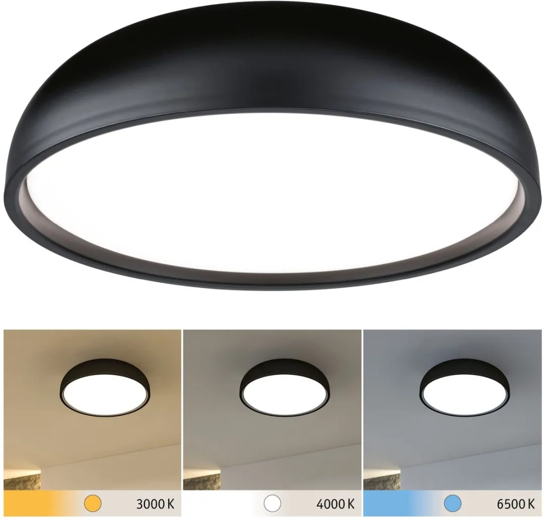 Paulmann Selection Bathroom LED Plafondlamp Oka IP44 - 950lm - Zwart mat