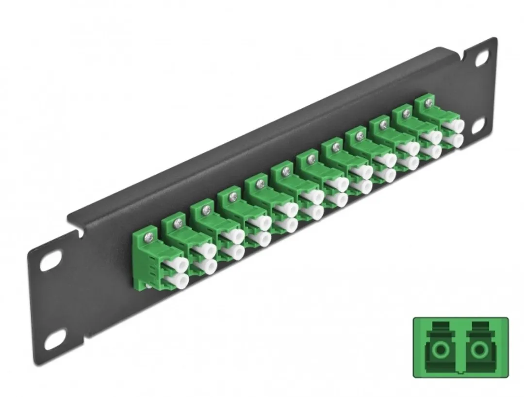 Delock 10" Fiber Optic Patch Panel 12 Port LC Duplex