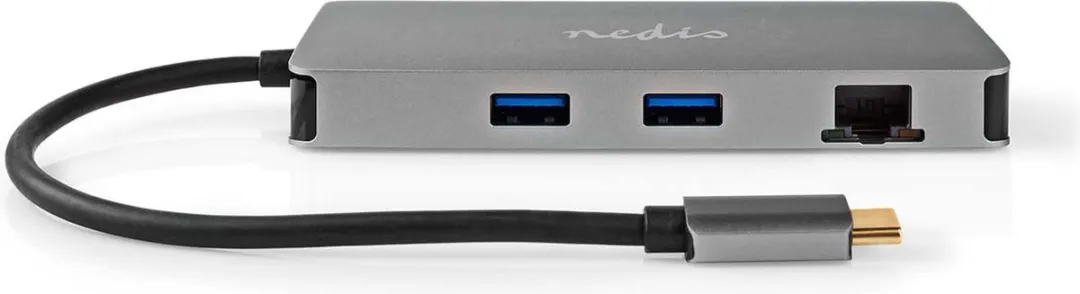 Nedis CCBW64250AT02 USB-C Hub 7-in-1 - 5 Gbps - Antraciet