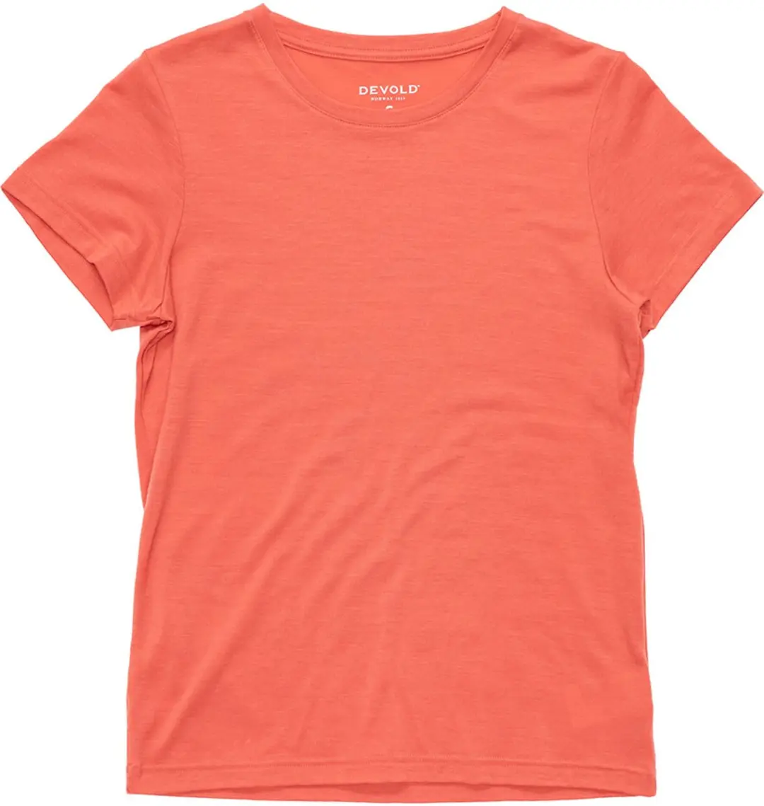 Devold Of Norway Classic T-shirt Met Korte Mouwen Rood,Oranje S Vrouw