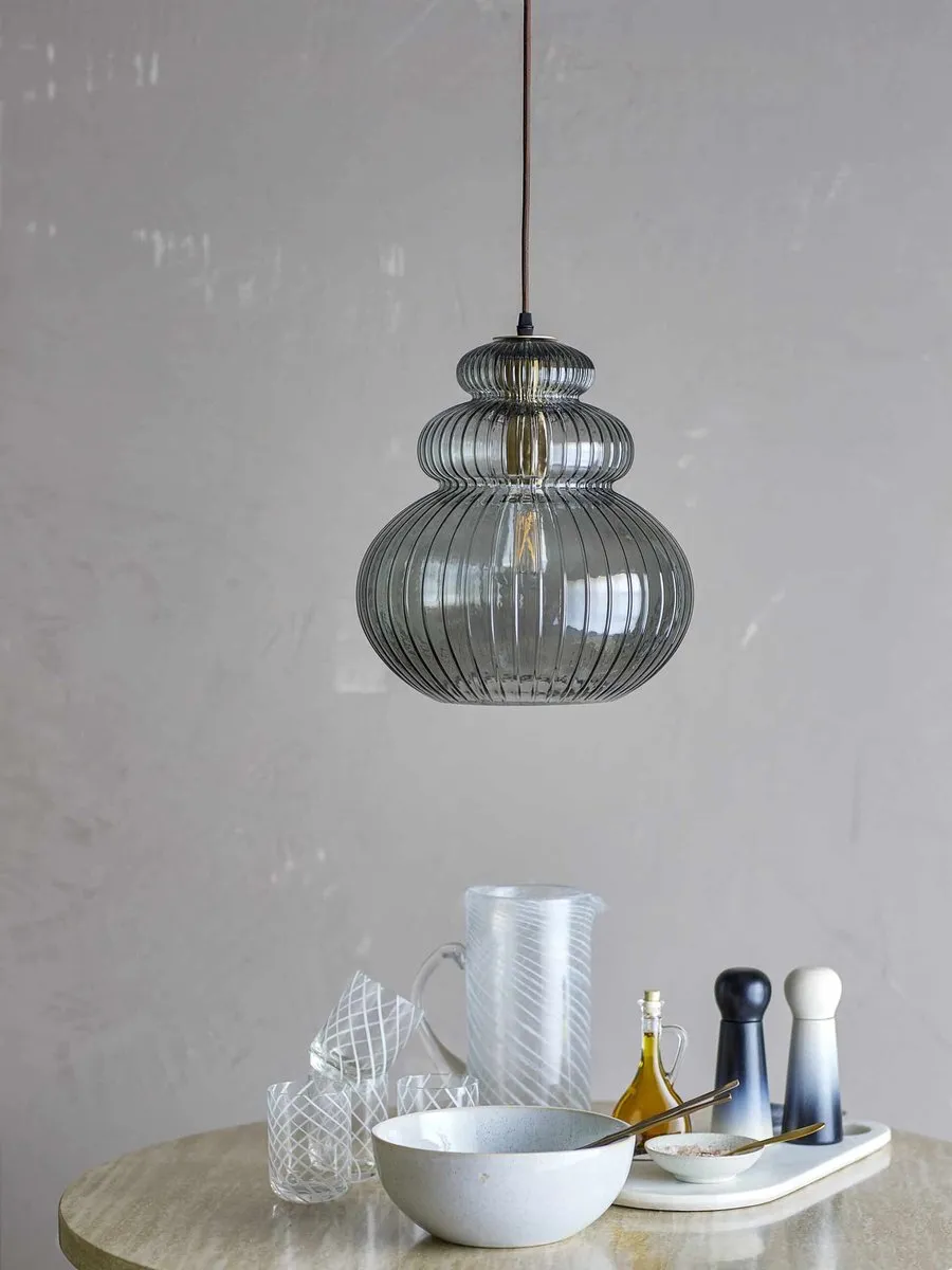 Bloomingville Hanglamp Sybia Glas - Grijs