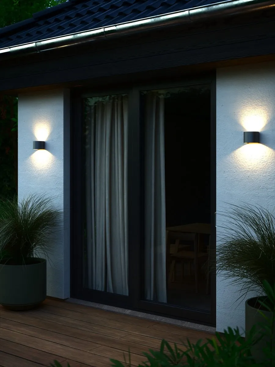 Nordlux Milda Wandlamp LED - 10cm - Antraciet