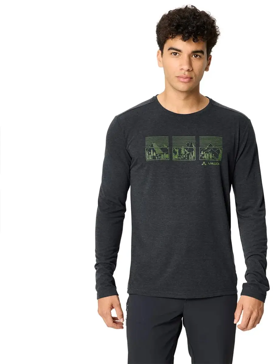 Vaude Rosemoor Iii T-shirt Met Lange Mouwen Zwart XL Man