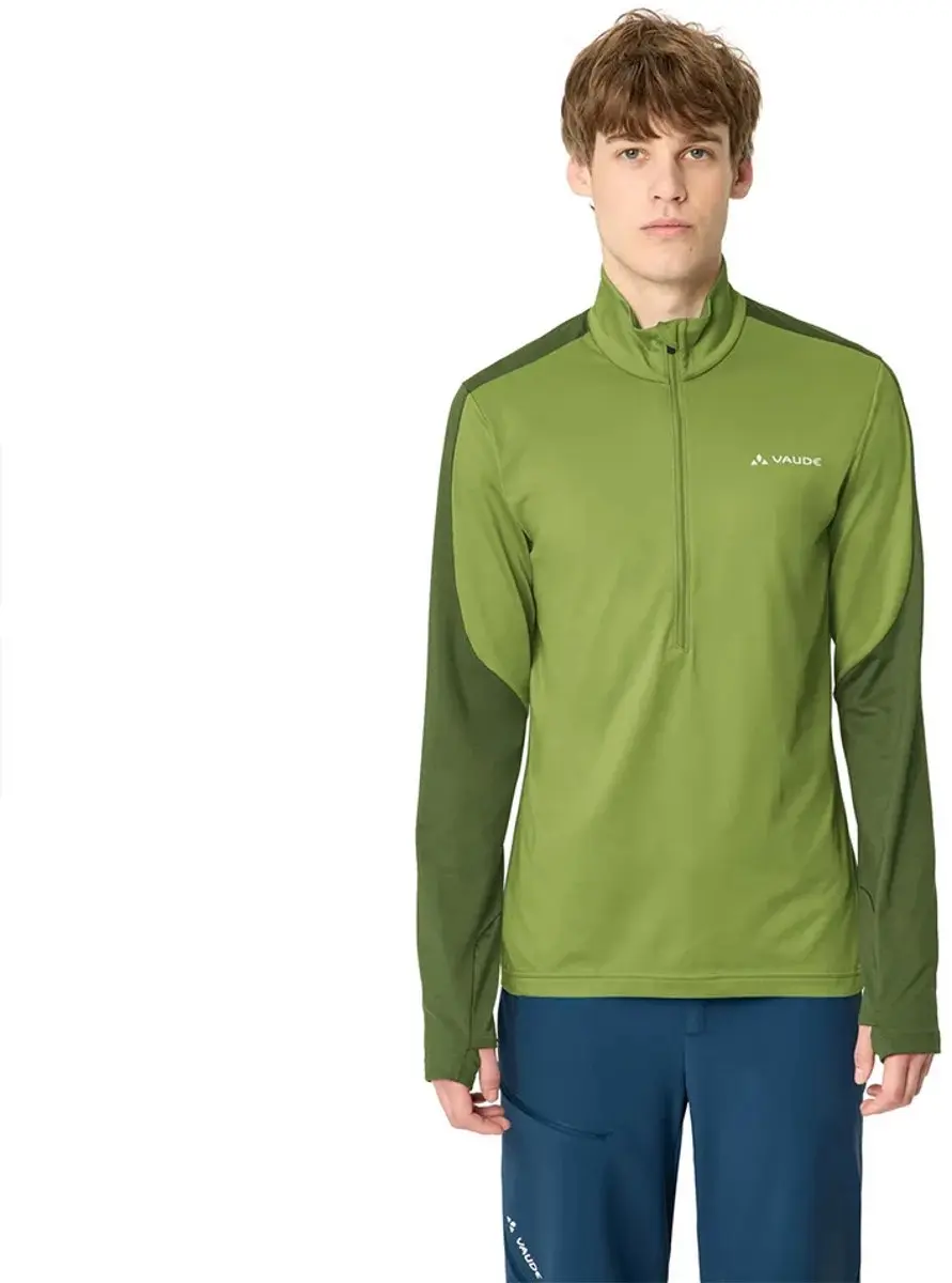 Vaude Livigno Ii Sweatshirt Met Halve Rits Groen XL Man