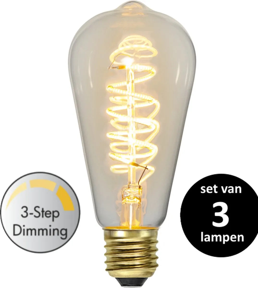 Star Trading LED Lamp E27 4W - 3 Stuks