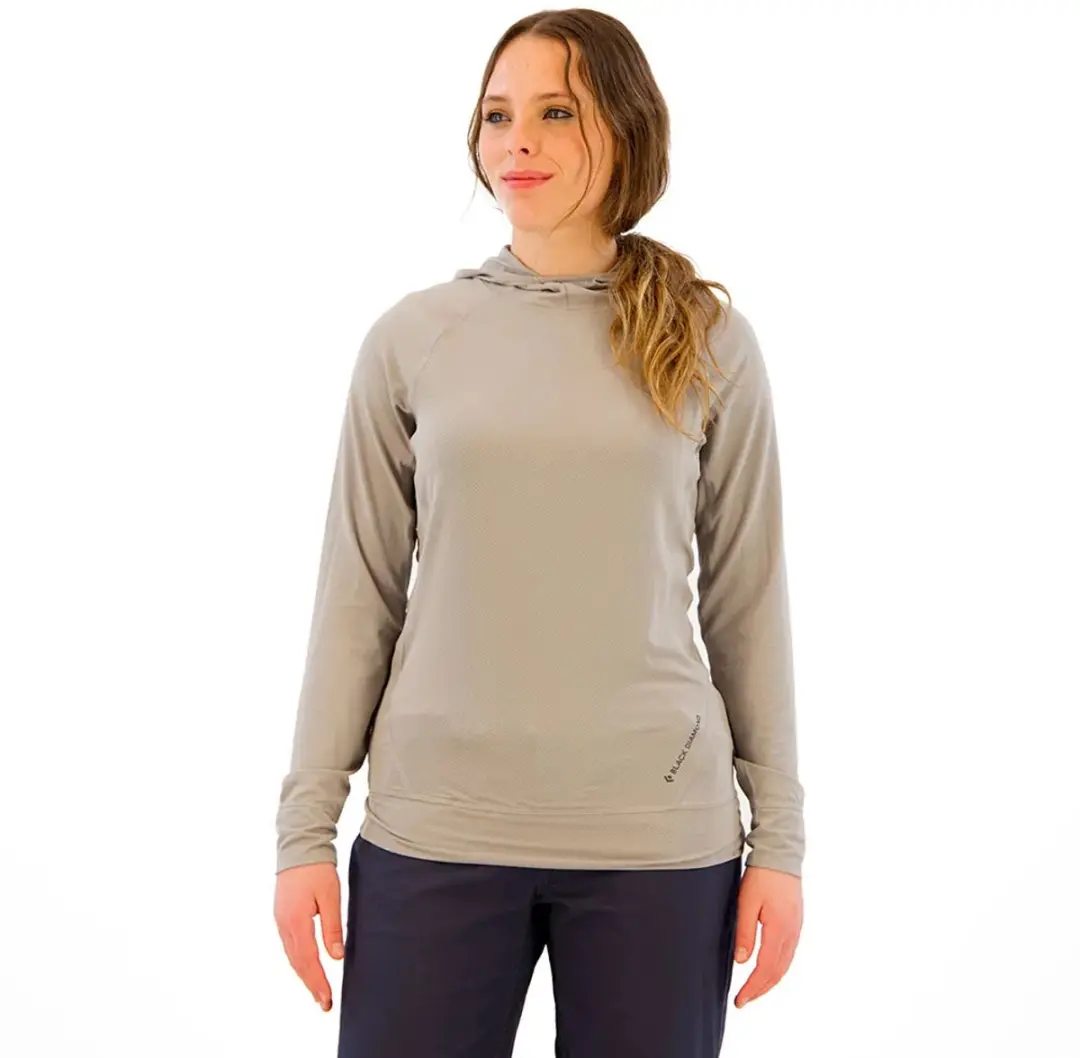 Black Diamond Alpenglow T-shirt Met Lange Mouwen Grijs XS Vrouw