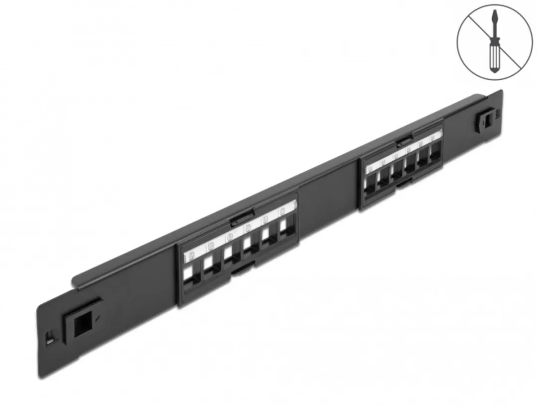 Delock 19" Keystone Patch Panel 12 Port