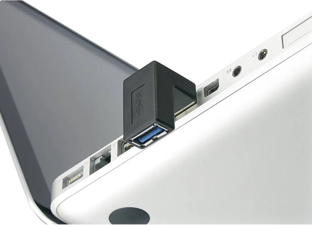 Renkforce RF-4123944 USB 3.0 Adapter - Haaks - Zwart