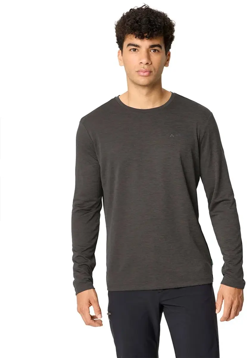 Vaude Essential T-shirt Met Lange Mouwen Grijs S Man