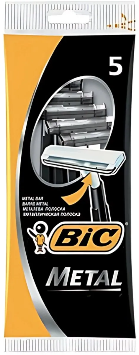 Bic Wegwerpmesjes Metaal 5 Stuks - Zwart