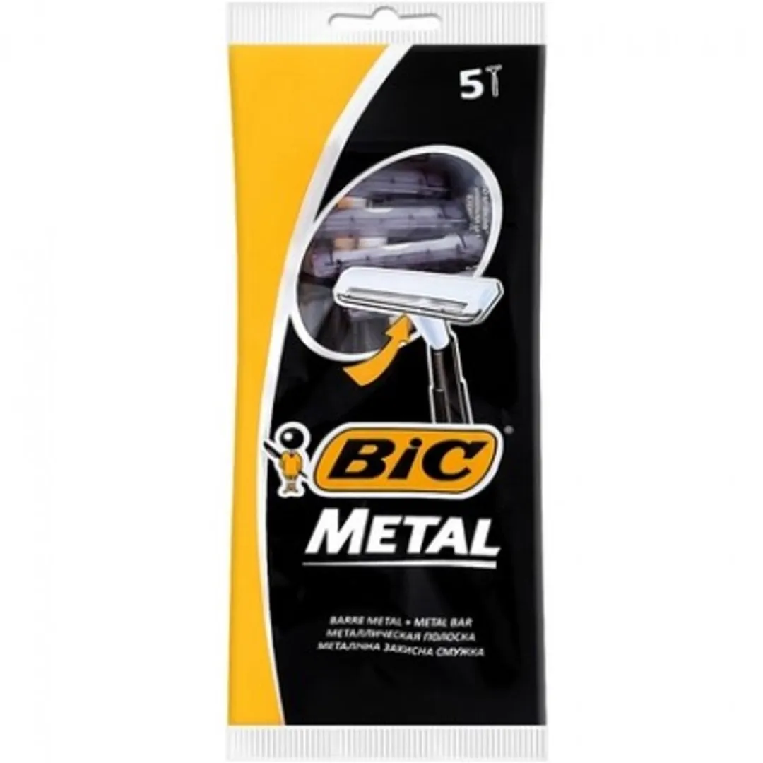Bic Wegwerpmesjes Metaal 5 Stuks - Zwart