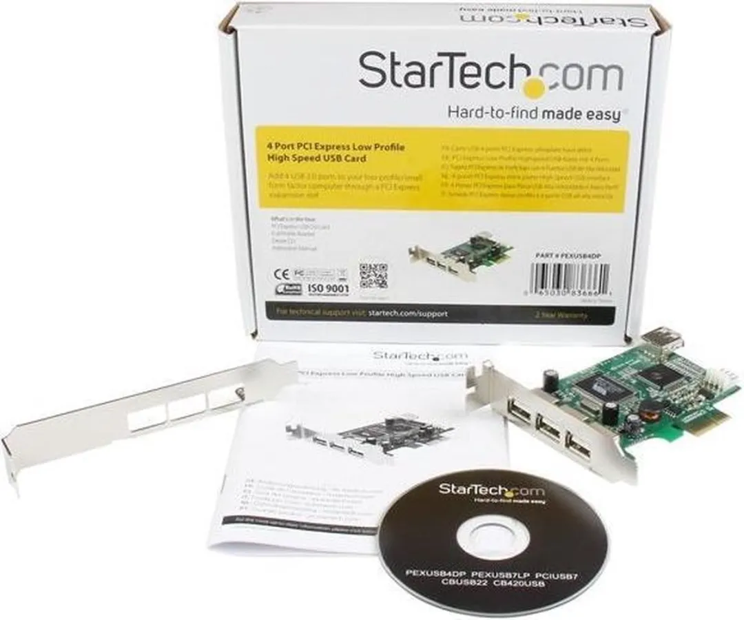 Startech PEXUSB4DP PCI-kaart - USB 3.0 - 4 Poorten - Groen