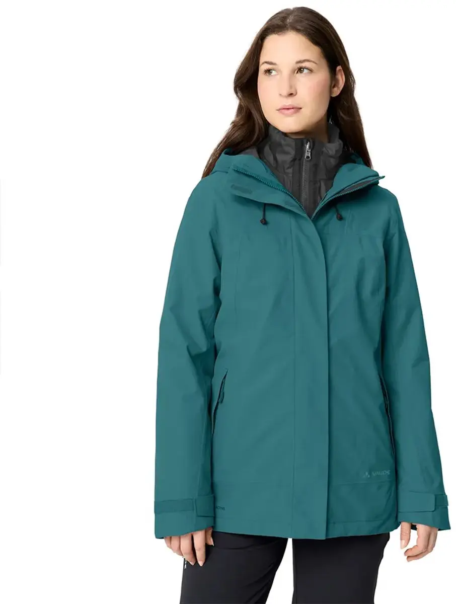 Vaude Neyland 3in1 Afneembare Jas Groen,Blauw 40 Vrouw