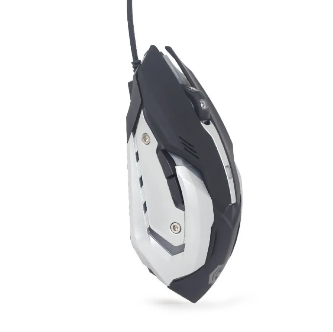 Gembird MUSG-07 Gamingmuis USB - 6 Knoppen - RGB Zwart/Wit