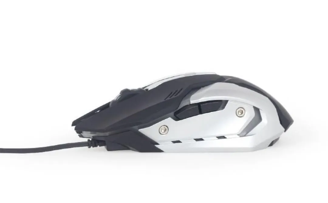 Gembird MUSG-07 Gamingmuis USB - 6 Knoppen - RGB Zwart/Wit