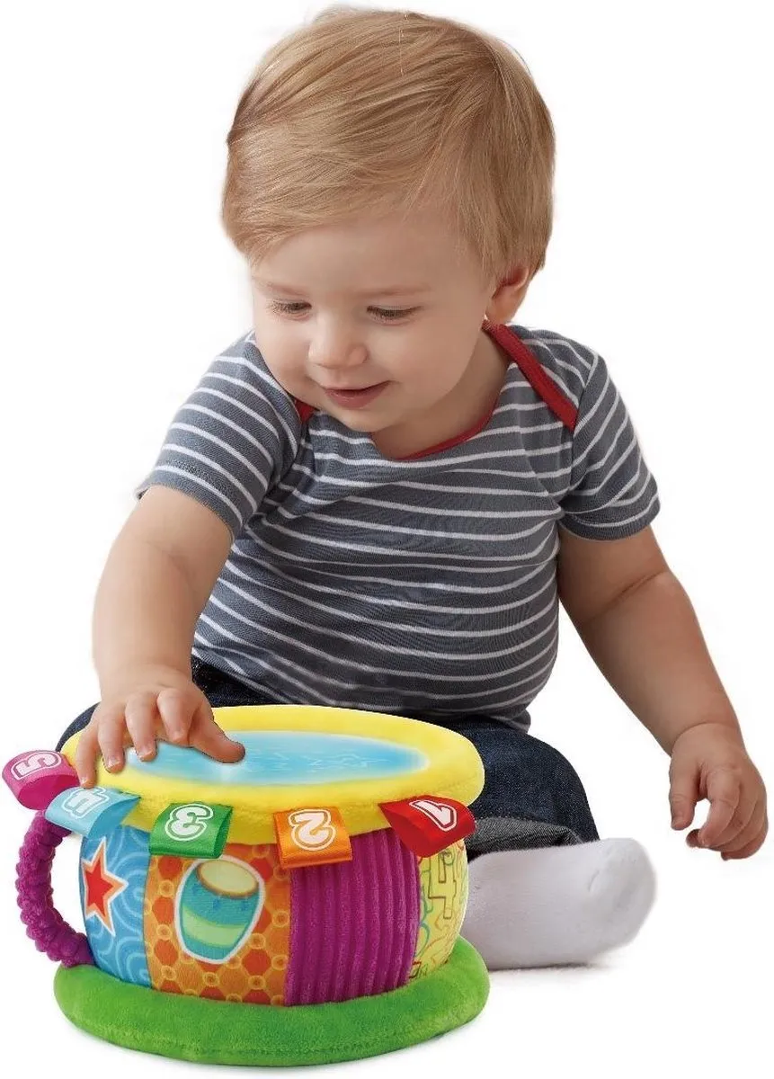 VTech Baby Pluchen Lichtjestrommel 80-612542 - Educatief Speelgoed - Multikleuren