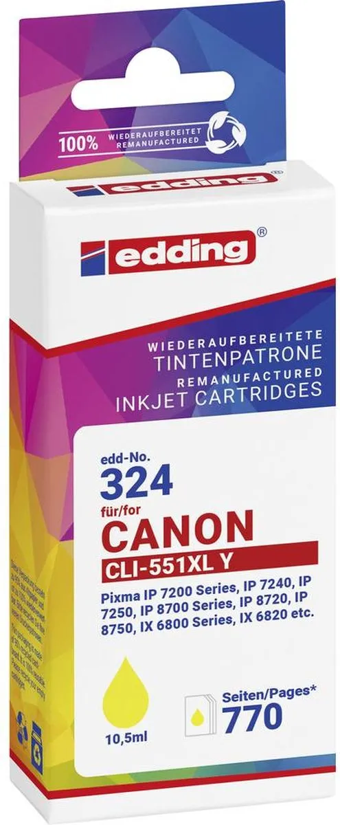 edding Inktcartridge 18-324-01 Geel