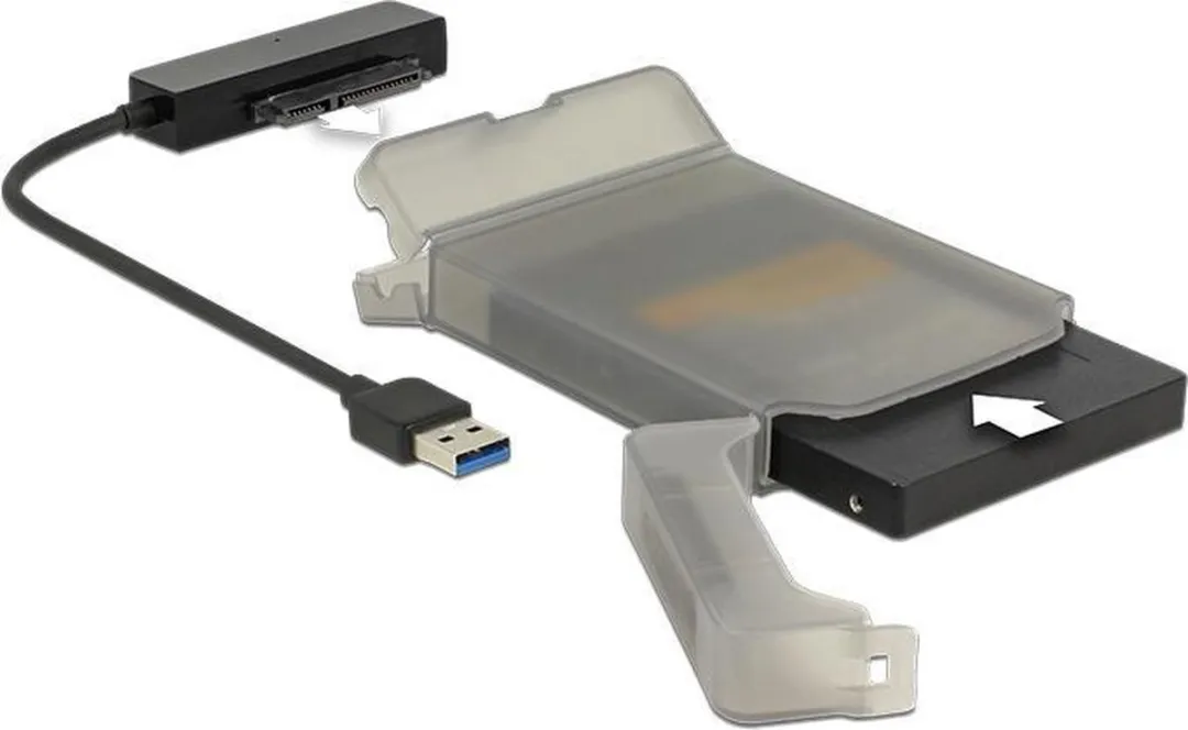 Delock 62742 USB 3.0 naar SATA Converter - 22 pin - Zwart