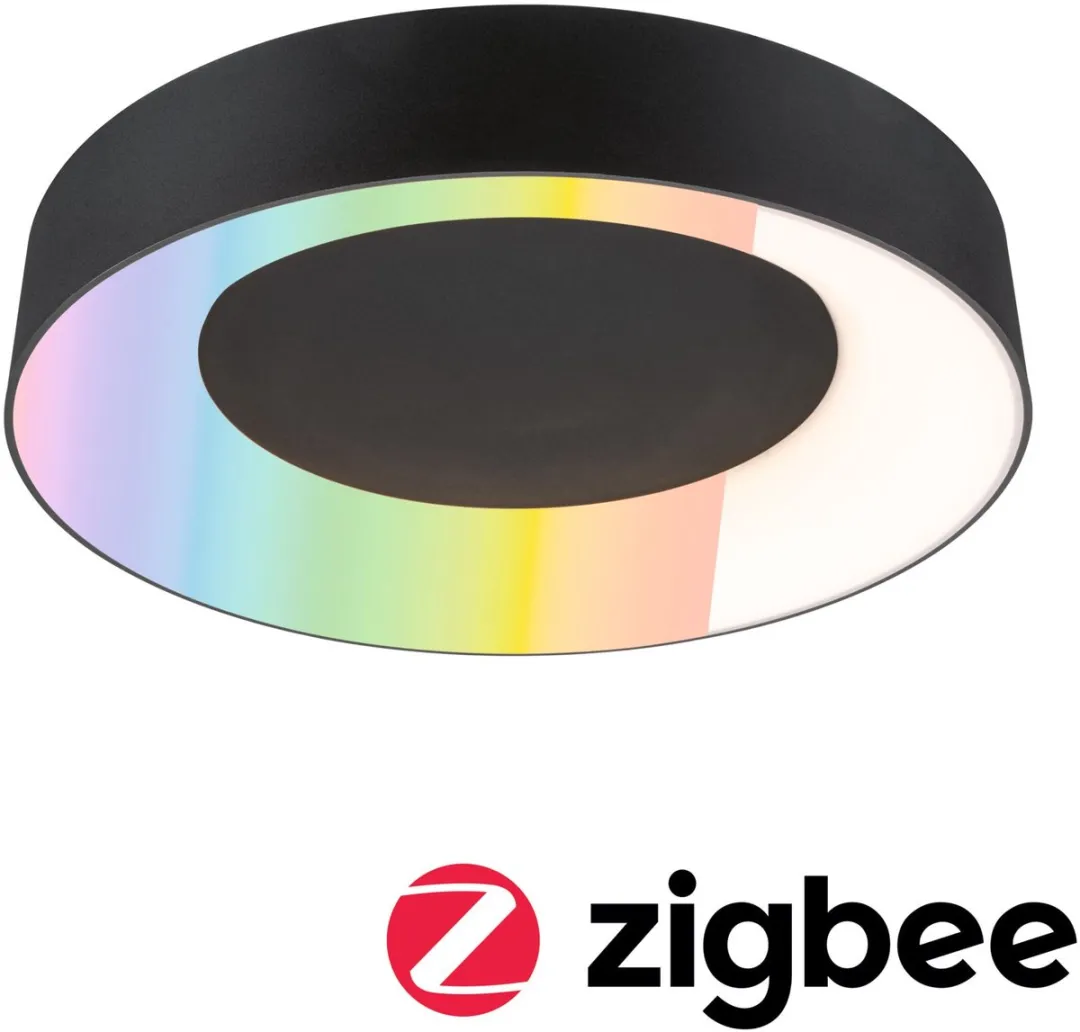 Paulmann Casca LED Plafondlamp Zigbee 3.0 RGBW 1750lm - Zwart mat