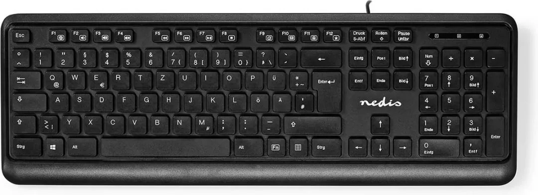 Nedis KBMU200BKDE Bedraad Toetsenbord QWERTZ