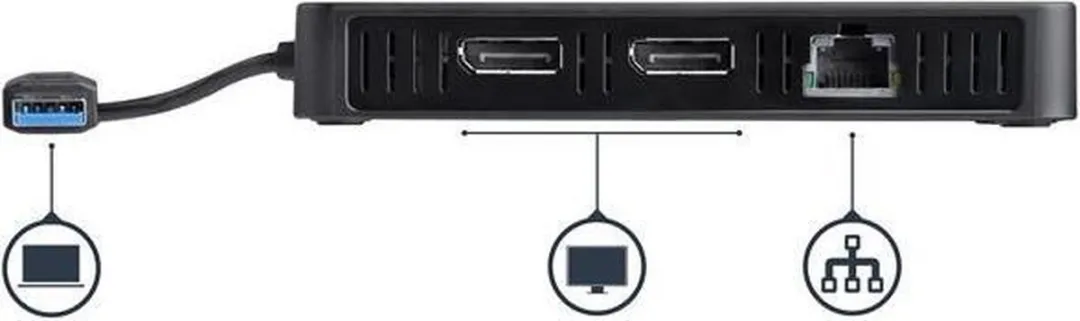 Startech USBA2DPGB USB 3.0 Mini Dock - Dual Monitor