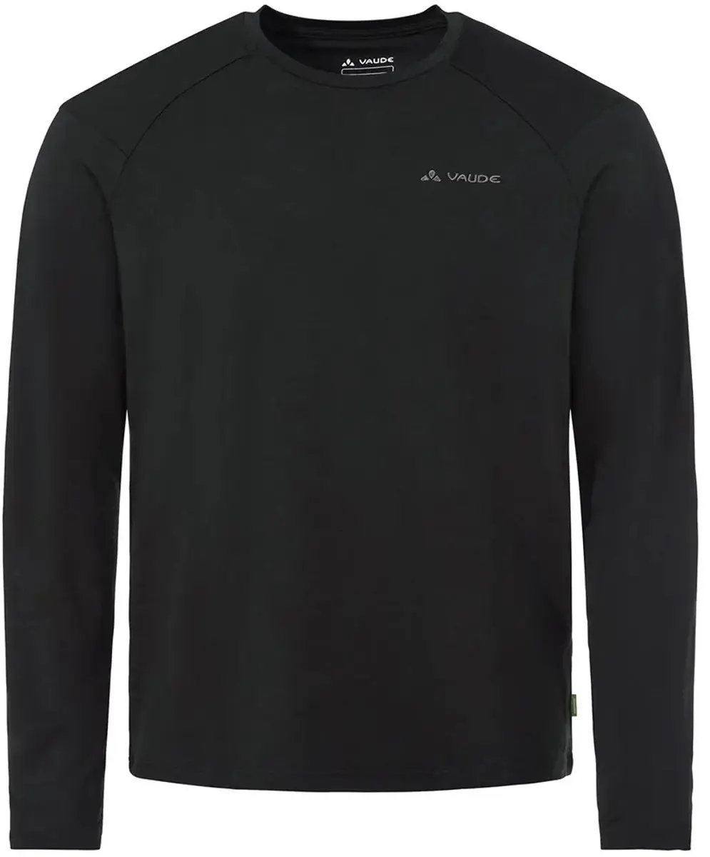 Vaude Essential Wollen T-shirt Lange Mouwen Heren - Zwart - afbeelding 3 van 3
