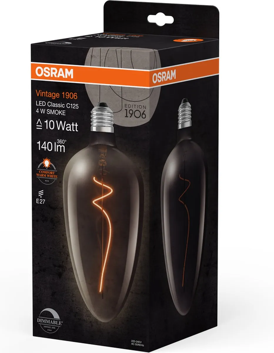 Osram Vintage-Edition LED-Lamp E27 15W - 1800K Warm Wit - Helder Glas