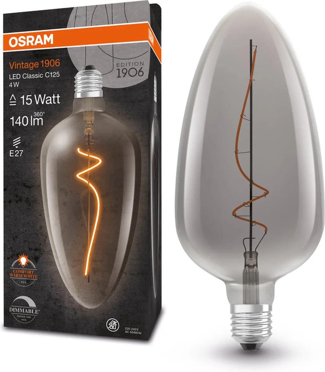 Osram Vintage-Edition LED-Lamp E27 15W - 1800K Warm Wit - Helder Glas