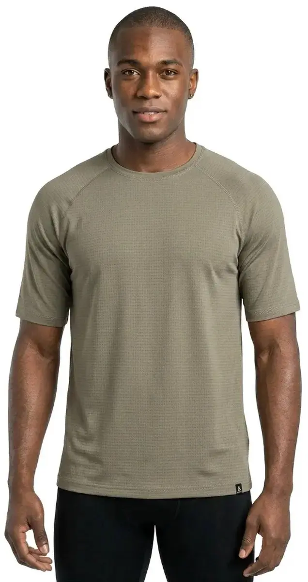 Odlo Cubic Merino T-shirt Met Korte Mouwen Groen XL Man