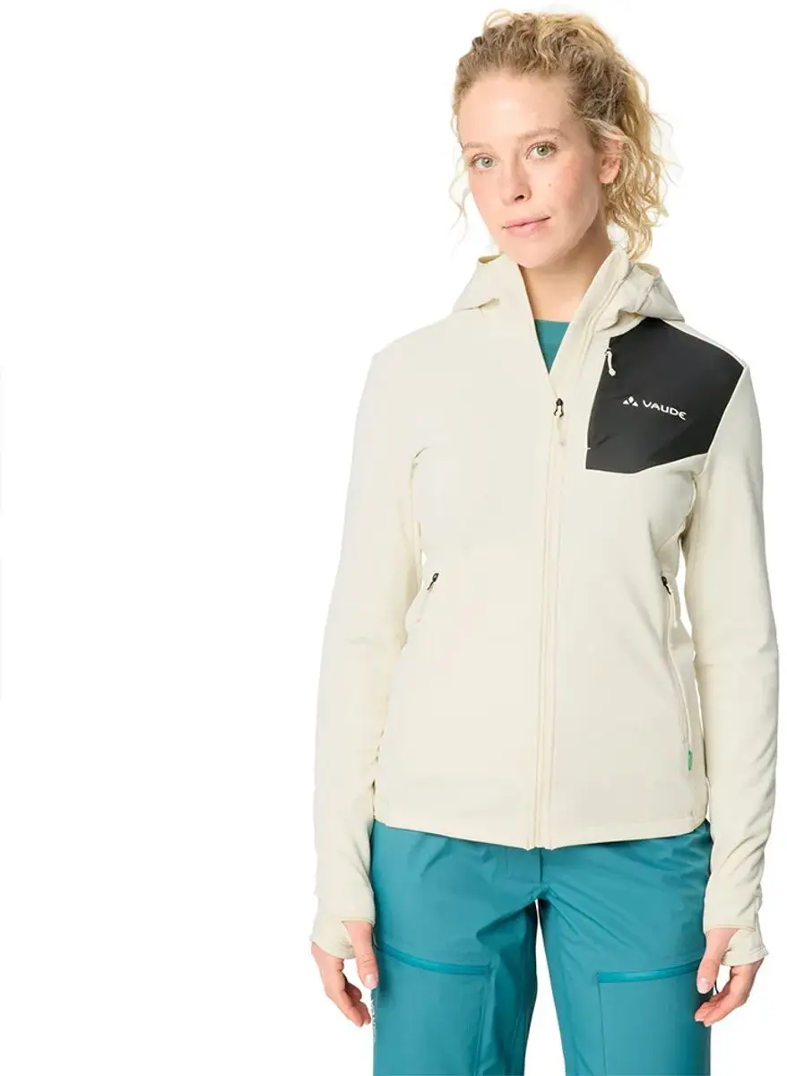 Vaude Monviso Iii Fleece Met Volledige Rits Beige 36 Vrouw