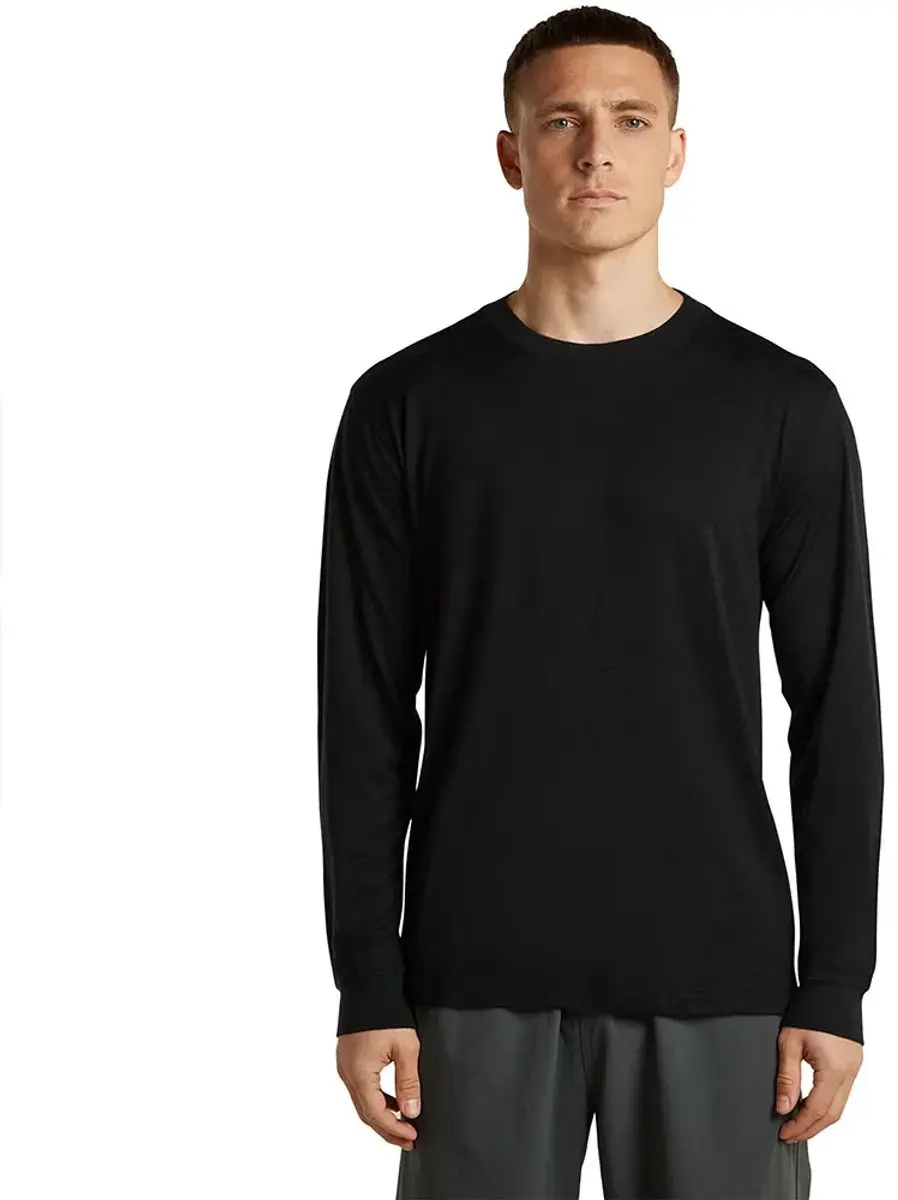 Icebreaker 150 Tech Lite Relaxed T-shirt Met Lange Mouwen Zwart S Man