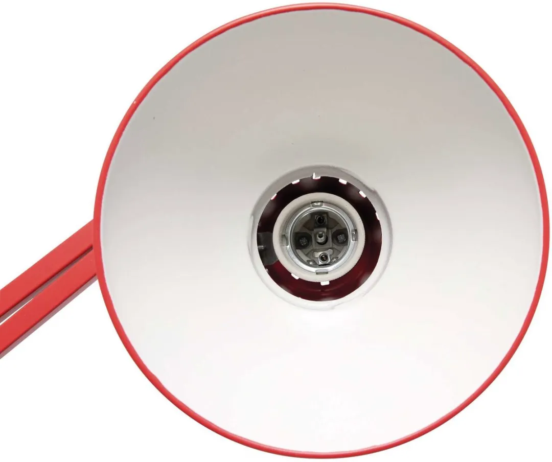 MAULstudy Bureaulamp - Metaal - Rood - E27 Fitting - Verstelbare Arm - Tafellamp met Klem