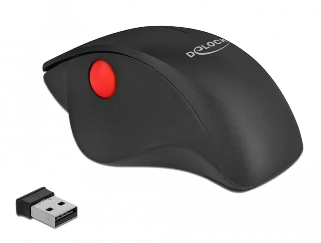 Delock 12598 Draadloze USB Muis - 4 Knoppen 1600 DPI - Zwart - afbeelding 4 van 4