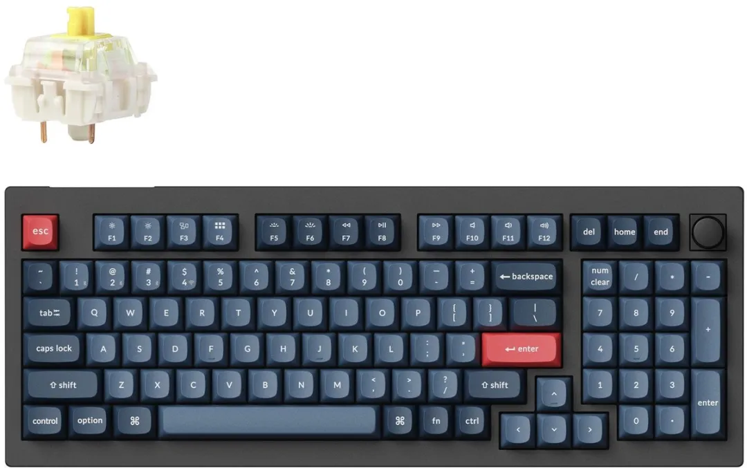 Keychron V5 Max V5M-D4 Toetsenbord - Banana Switch - Zwart