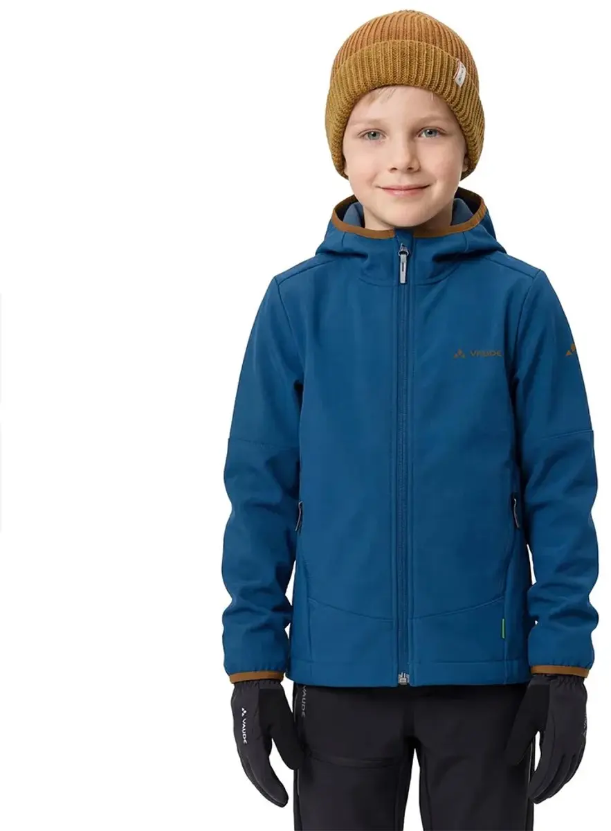 Vaude Caprea Softshelljack Blauw 122-128 cm Kinderen