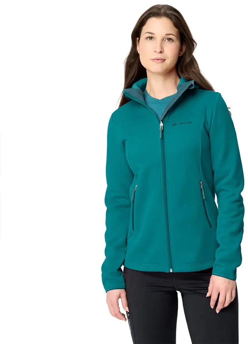 Vaude Idris Fleece Met Kap Groen 38 Vrouw