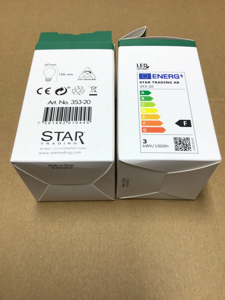 Star Trading Standaard Bol E27 2.3W Superwarm Wit Filament