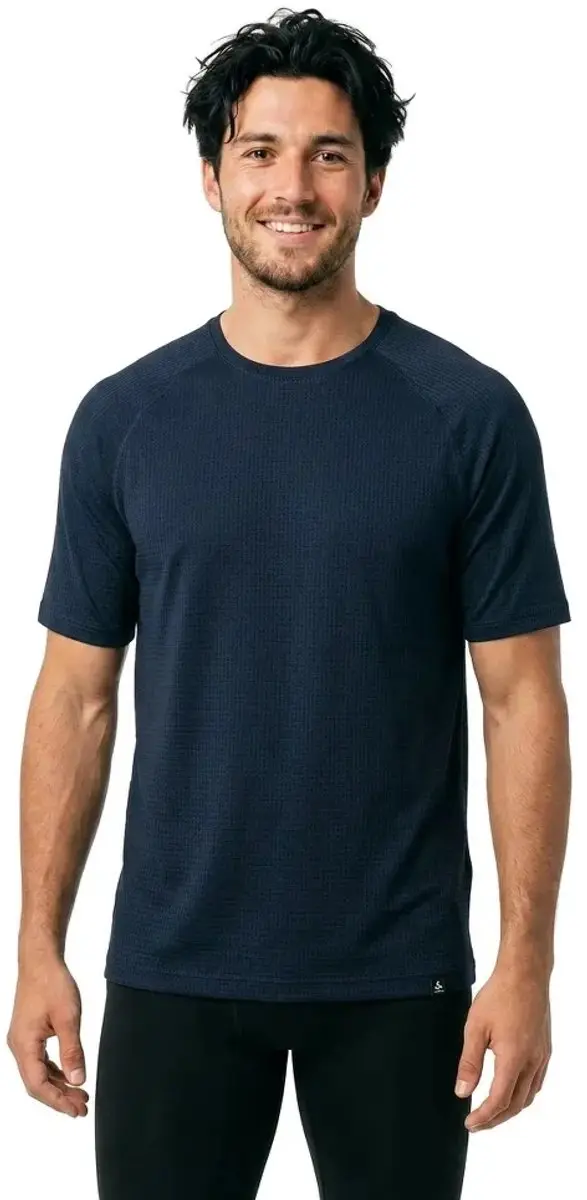Odlo Cubic Merino T-shirt Met Korte Mouwen Blauw XL Man