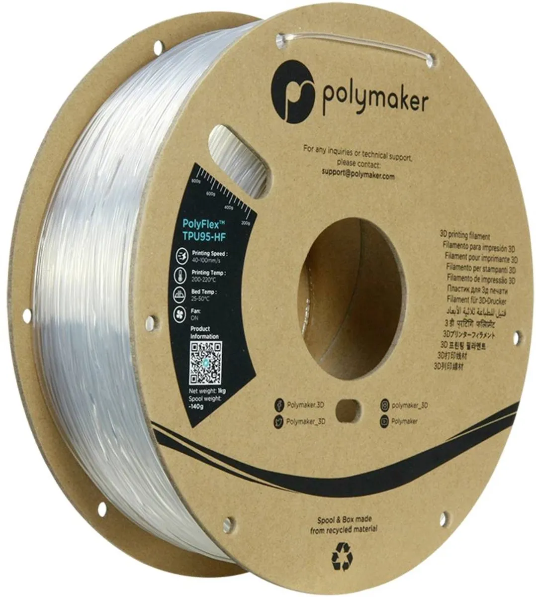 Polymaker PD03003 TPU95-HF Flexibel Filament 1.75mm