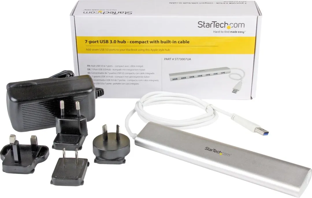 Startech ST73007UA USB 3.0 Hub 7 Poorten - Zilver/Wit